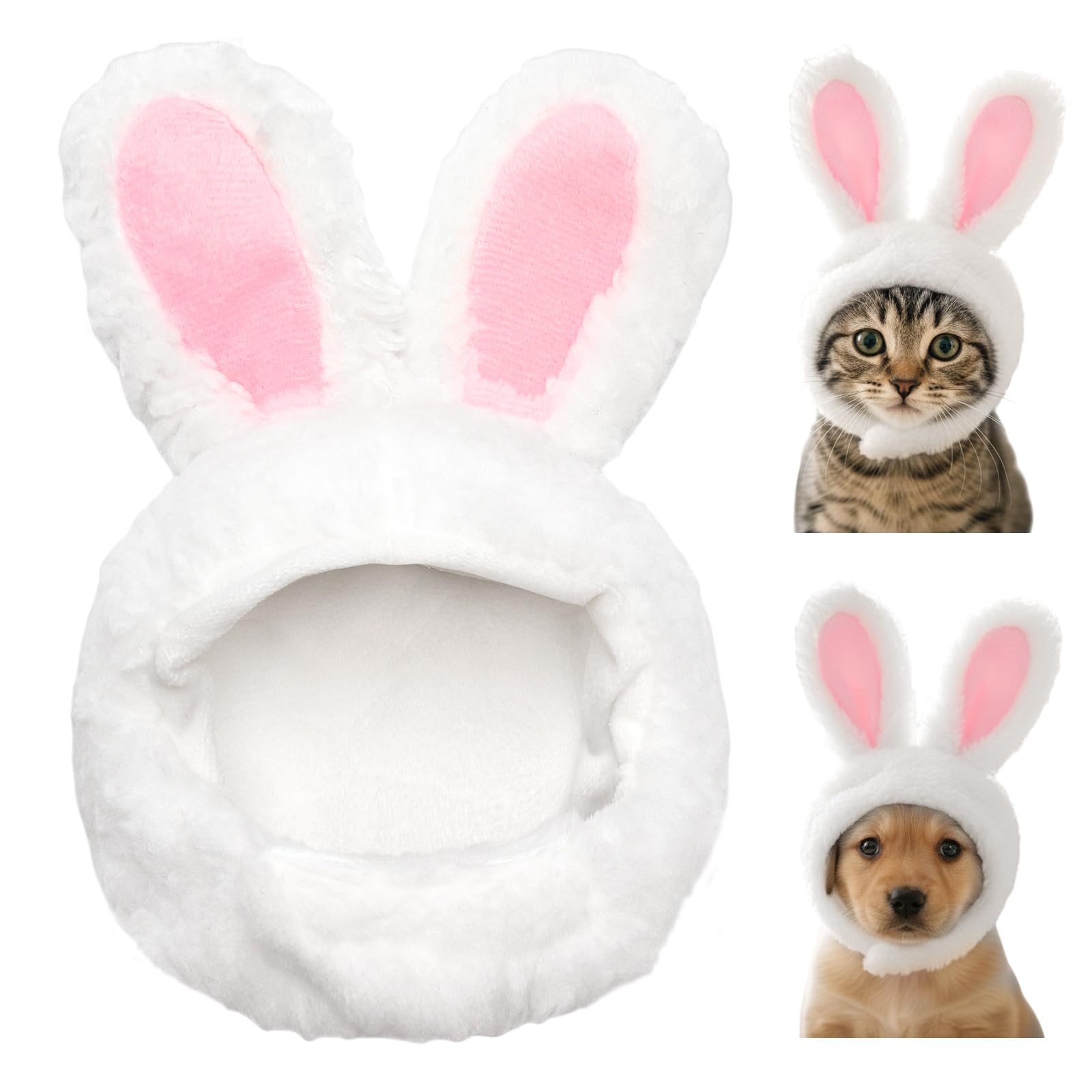 Cat Bunny Rabbit Ears Hat Costumes, Rabbit Ears for Dogs Party Costume Easter, Pet Accessory Cute Headwear, Easter Pet Costume for Cats Small Dogs