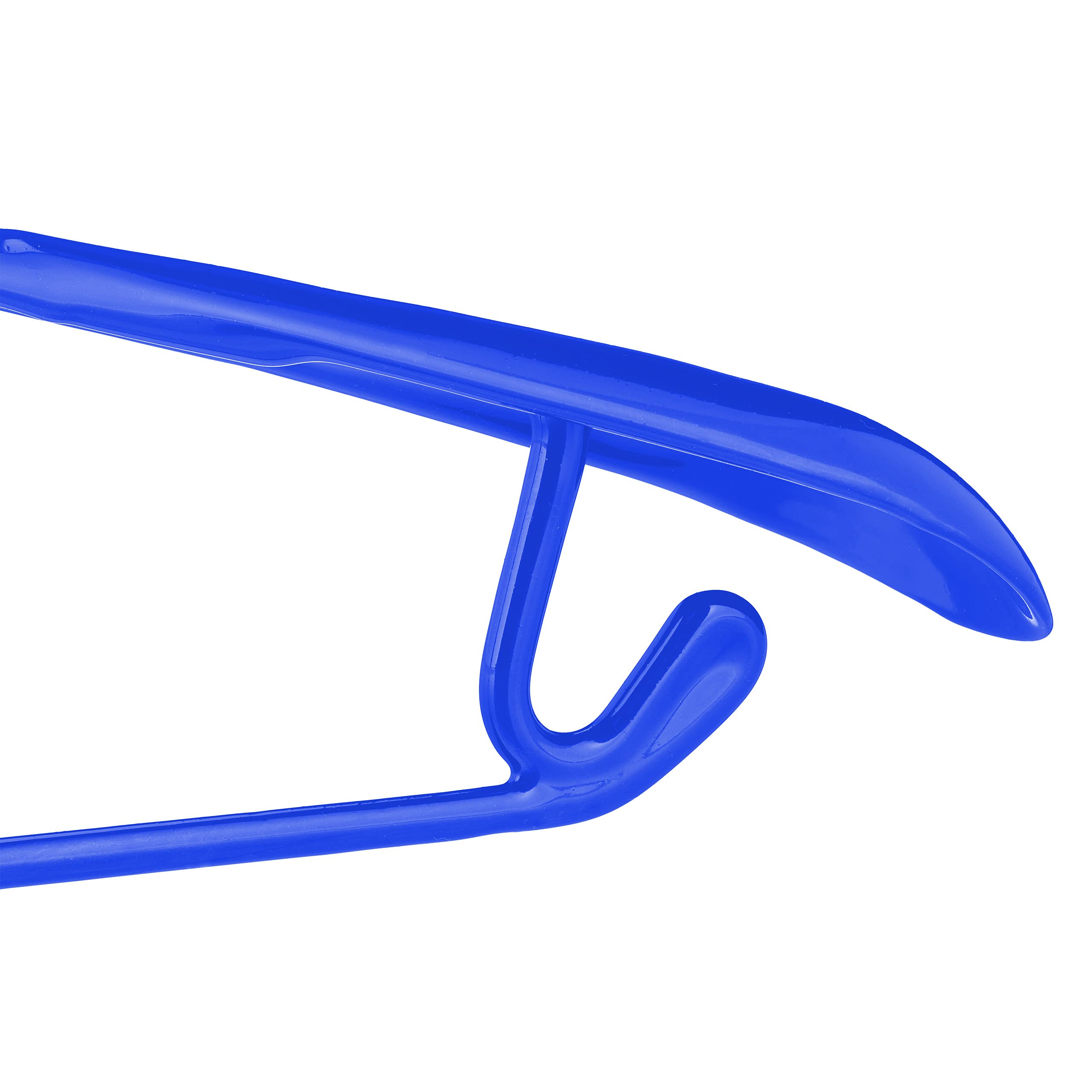 Relaxdays Set da 30 Grucce per Completi, Spalline Larghe Antiscivolo Stampelle con Rivestimento in Gomma, 45 cm, Blu