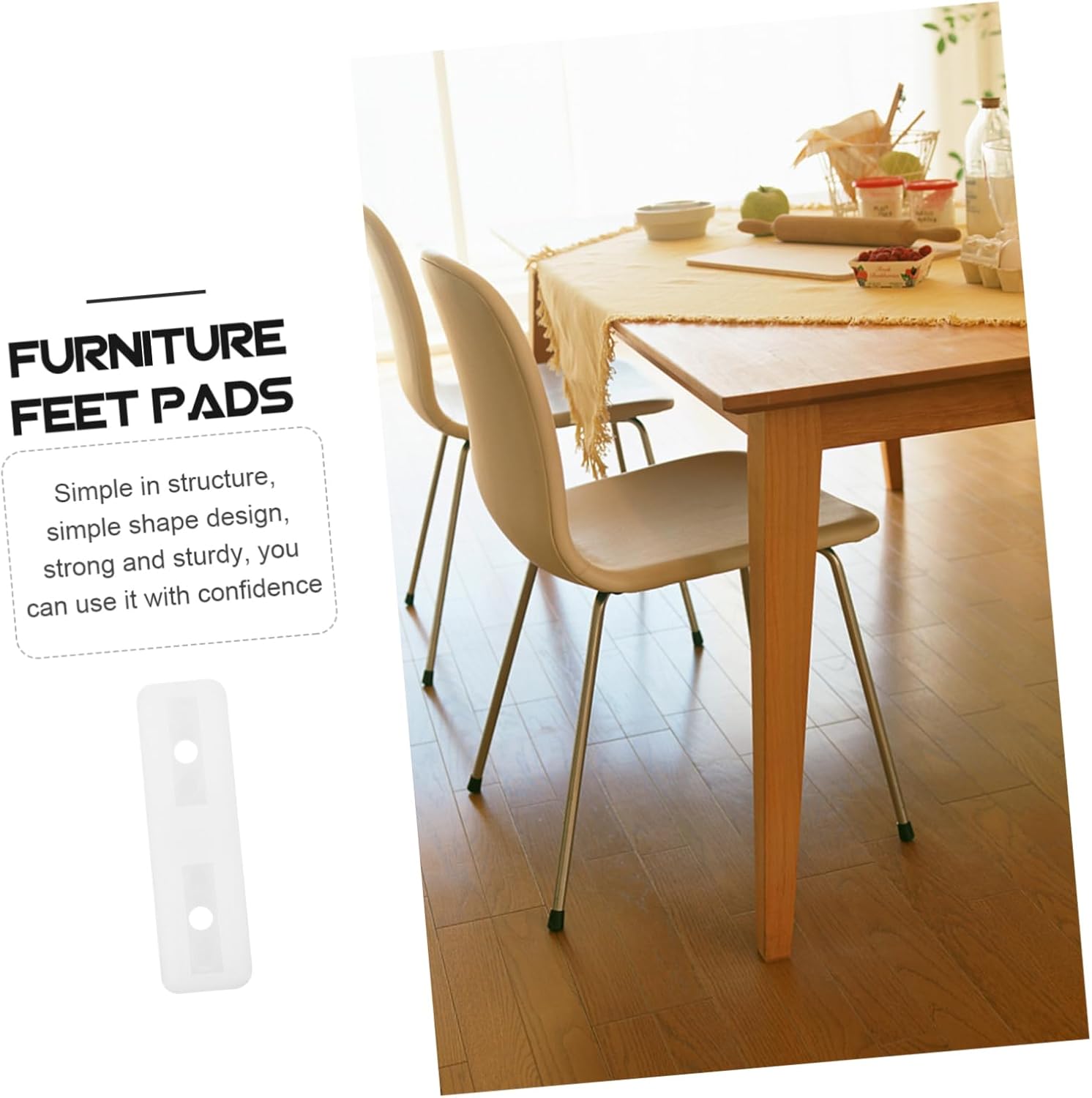 KICHOUSE 200pcs Furniture Leg Pads Chair Table Desk Sofa Pads for Floor Protection Moving