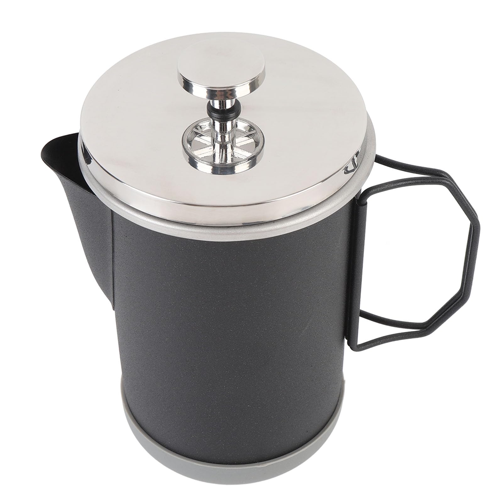 French-Press-Kaffeemaschine, 304 Edelstahl, 1000 Ml, Tragbare Kaffeepresse, Reise-French-Press mit Französischem Filterdruck für Camping, Reisen, Küche, Büro (BLACK)