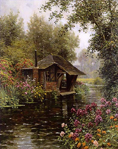 Peinture à l'huile chalet normand pour vibrer d'émotion