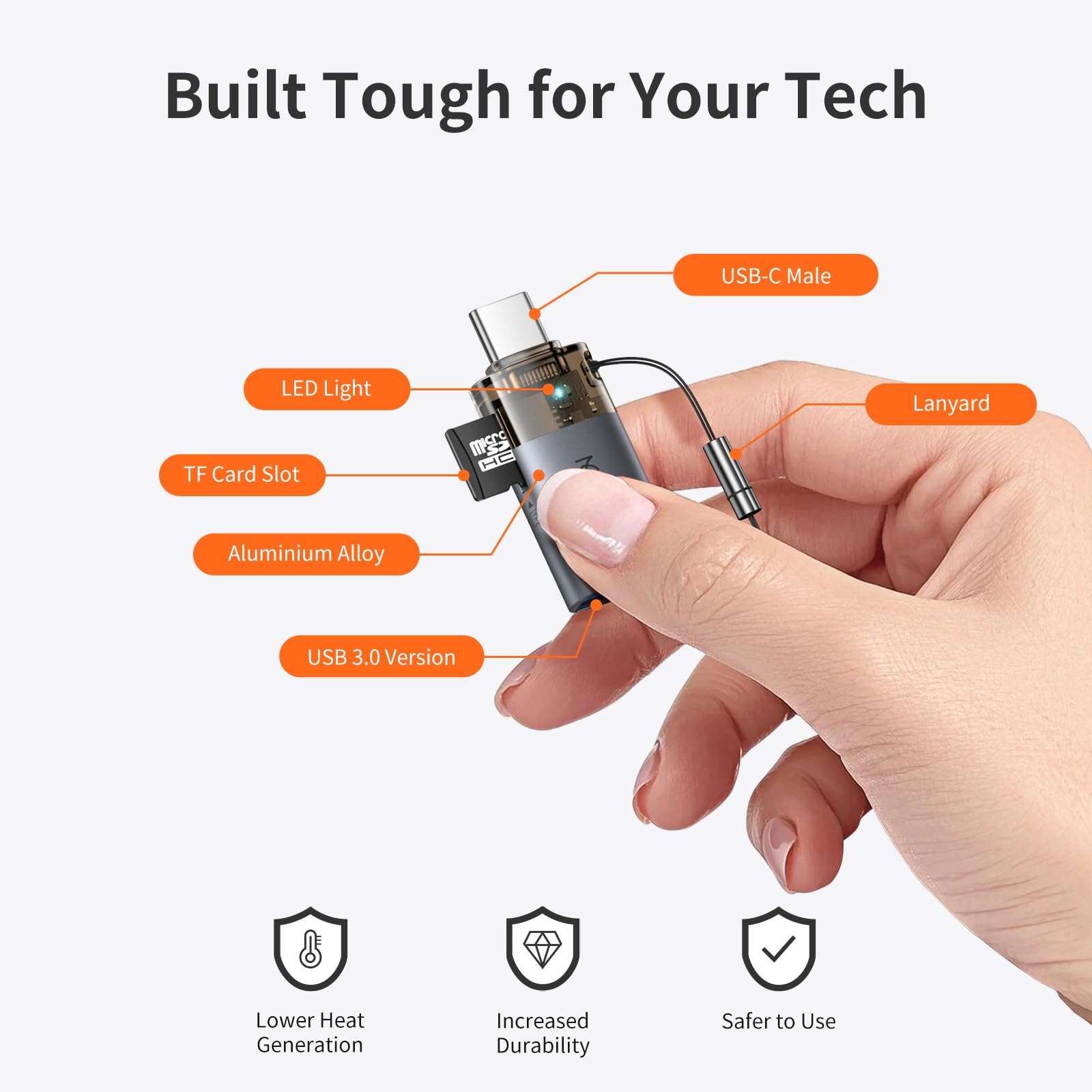 Mcdodo USB-C Adapter: SD Card Reader & OTG -2