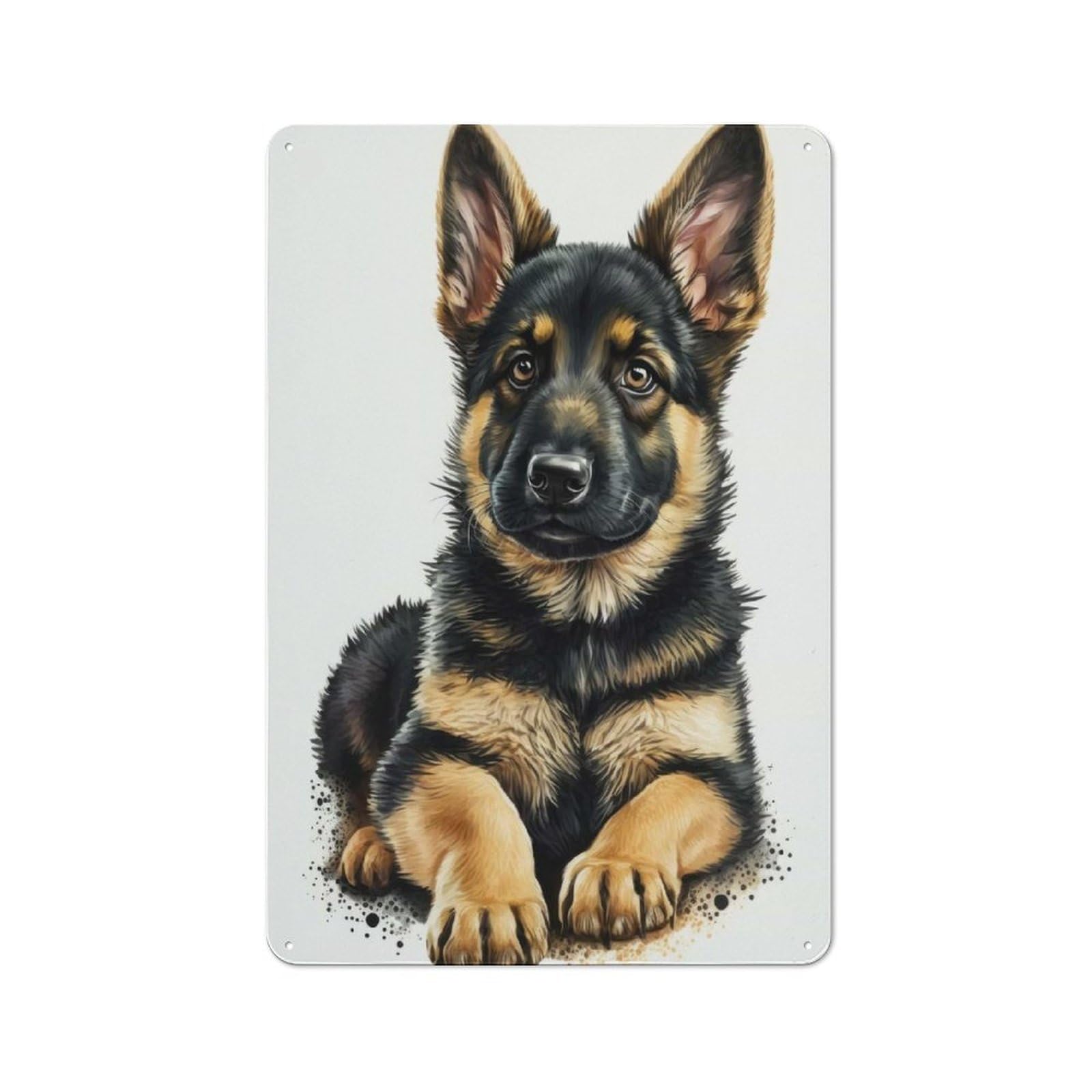Junmoney German Shepherd Dog 03 30X20cm Retro-Style Tin Sign With For Garage Or Workshop, For Vintage Wall Decor Fans, For Metal Sign Collectors