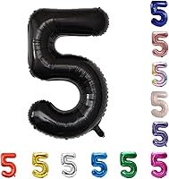 Vista 151 de YPSelected Globo de aluminio grande de 32 pulgadas con número de helio, cumpleaños, boda, fiesta, 0-9 (azul bebé, 2)