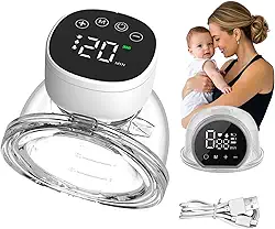Bomba De Tirar Leite Mama Portátil P1 Mãos Livres Elétrica Sem BPA 3 Modos 10 Níveis de Sucção Conforto Coletor de Leite de Amamentação (Branco)110V/200V