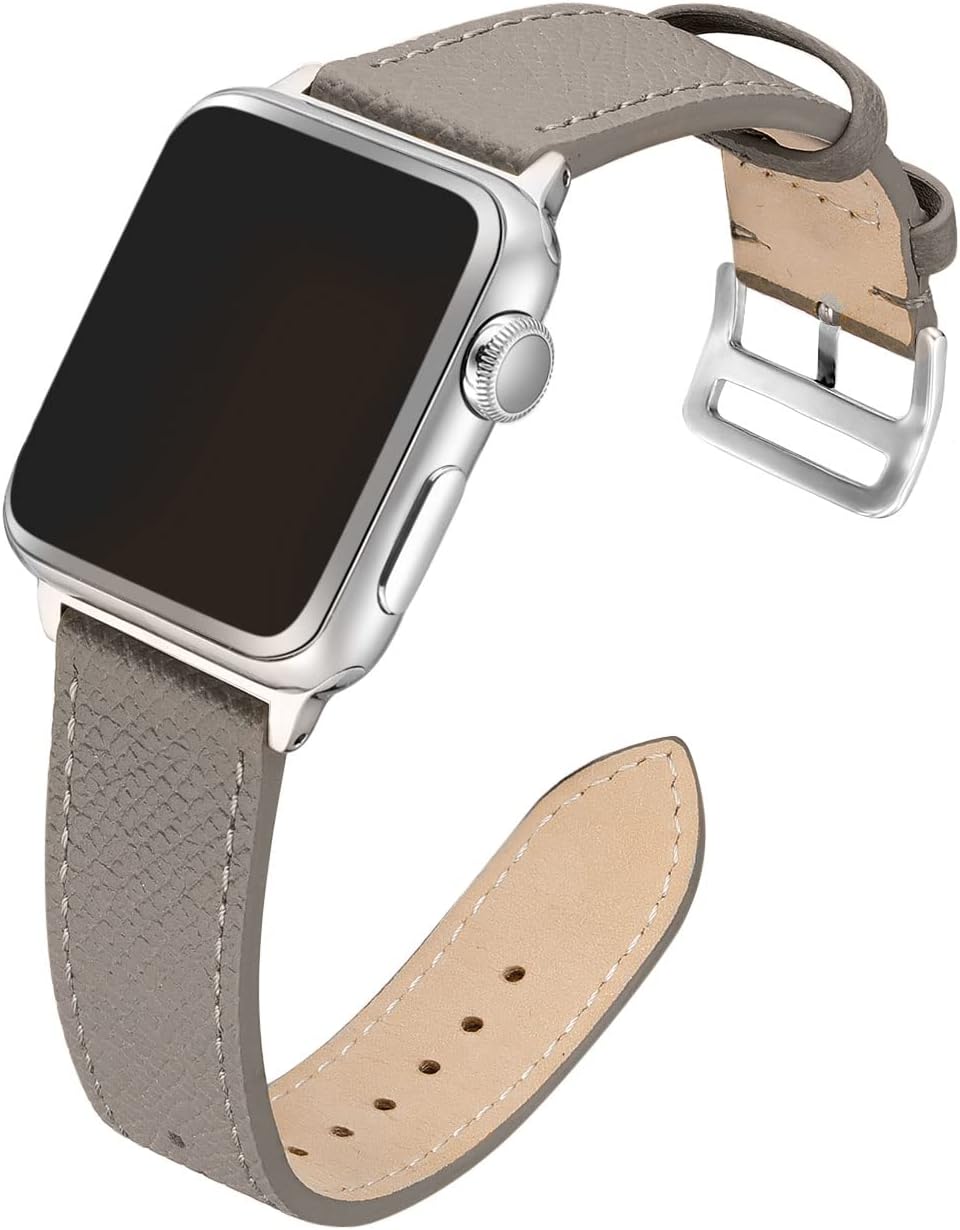 Divoti Epsom Leather Watch Bands Compatible with Apple Watch, All Series - 45/44/42-MM OR 41/40/38-MM.