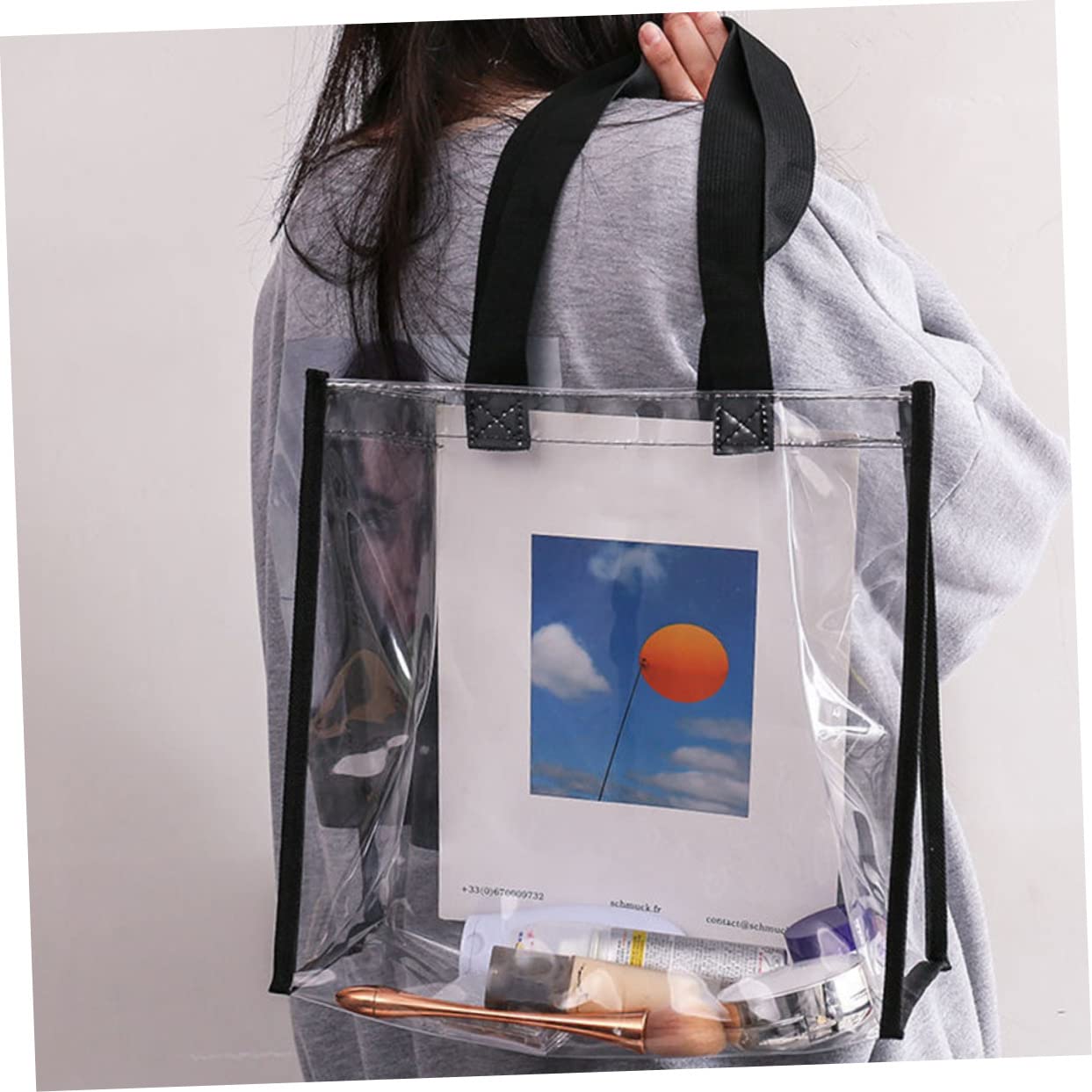 minkissy 2 Piezas Colgante Transparente Neceser de Viaje para Cosméticos Tote Bag Multifuncional