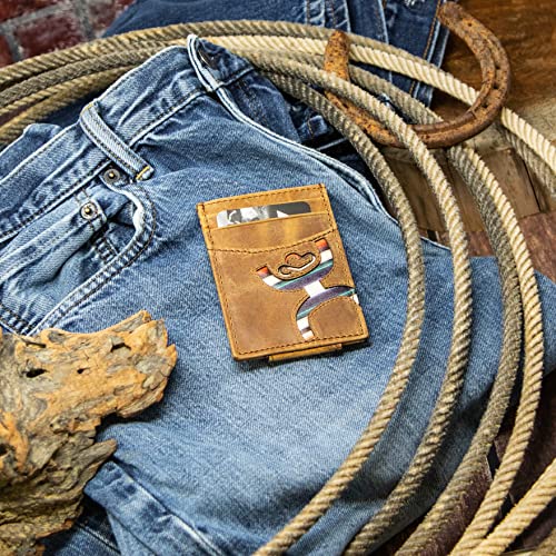 HOOEY Leather Men's Money Clip (Hooey Original - Brown/Sunset Serape)3