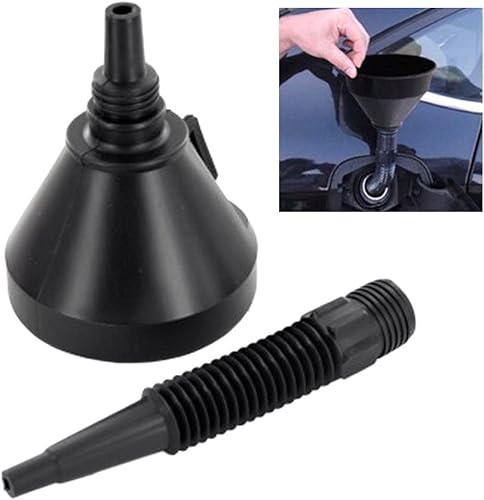 Miniatura 5 de Kit de gasolina de 3 embudo de aceite flexible para extensión de boquilla de malla de extensión