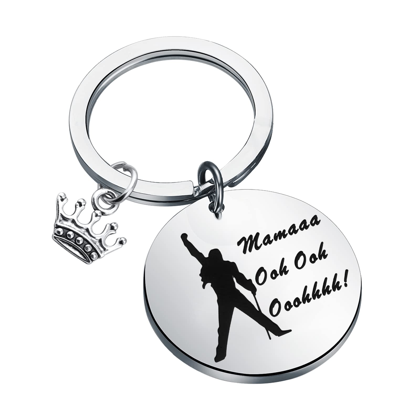 Freddi Mercuy Inspired Keychain Rock Singer Fans Gift Mama Ooooh Music Lover Gift Mothers Day Gift