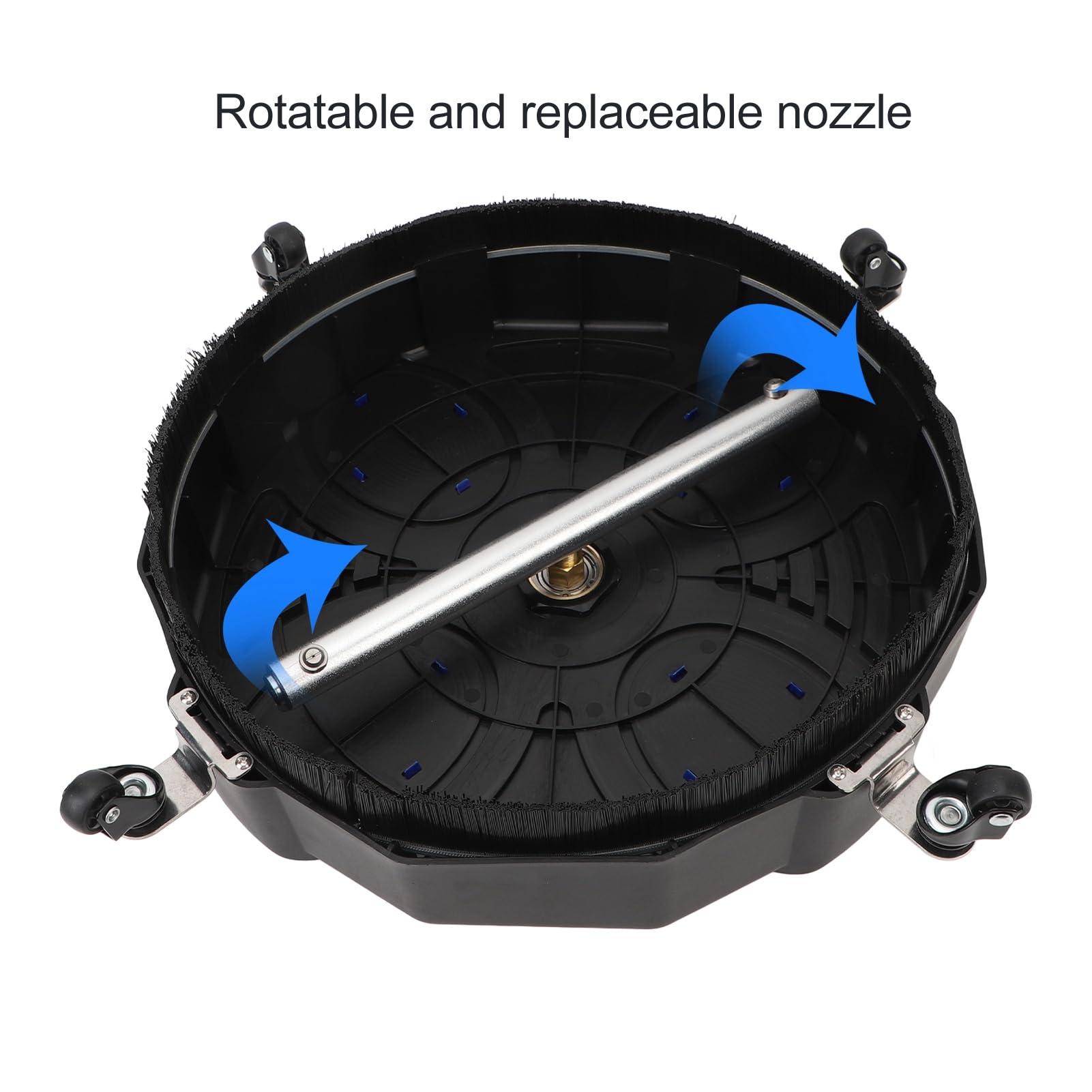 Limpiador de Superficies para Lavadora a Presión, Varitas de Extensión de 16 y Accesorio Limpiador de Superficies de Enchufe Rápido de 1/4 para Hormigón, Patio, Acera, 3600PSI