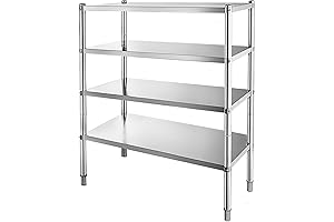 Happybuy Stainless Steel Shelving 47x18.5x60 Inch