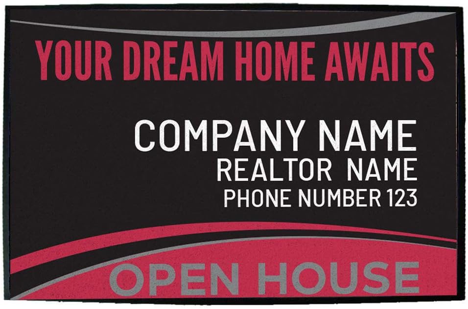 VictoryStore Realtor Gifts - Realtor Door Mat - Realtors Doormat 24 inches x 36 inches (Your Dream Home Awaits)