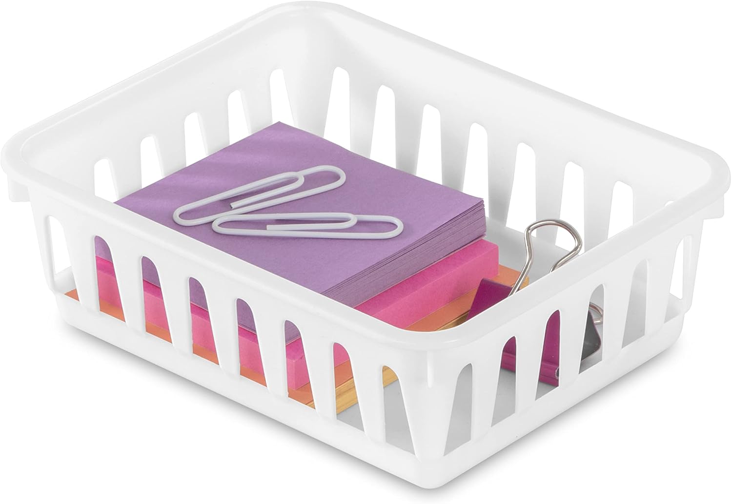 Sterilite 16058024 Mini Storage Tray, White, 24-Pack