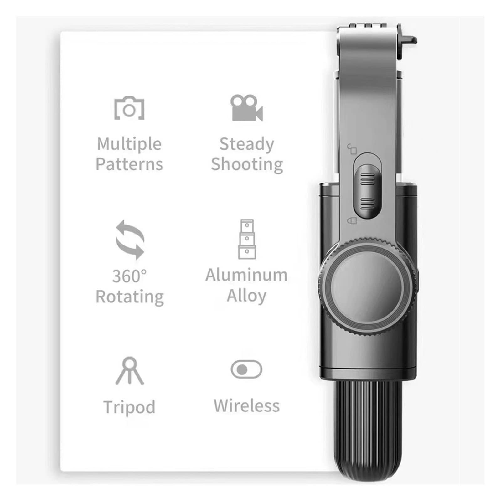 Gimbal Estabilizador de Mano Teléfono móvil inalámbrico Grabación Video Smartphone for teléfono con cámara acción Transmisión en Vivo(VIP Style No Box)