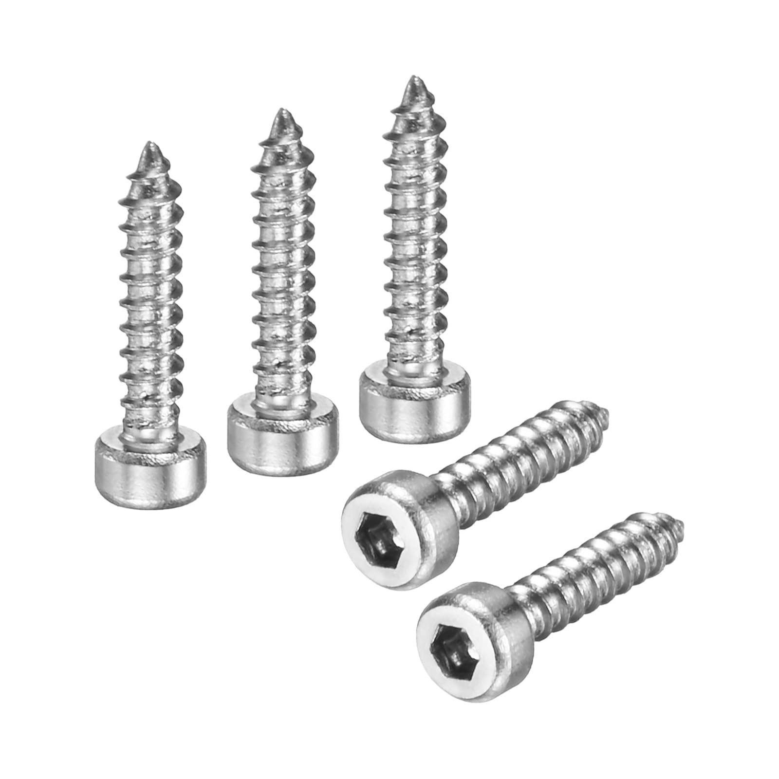 M METERXITY 50-Pack Hex Socket Head Cap Self-Tapping Screw, M2x10mm Stainless Steel Hex Drive Self Tapping Point for Furniture/Machinery/DIY Projects, Hexagon Drilling Screws โ image 1
