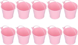 Haofy 10 Mini Macetas para Plantas Suculentas – Pequeño Cubo de Metal para Decoración Interior y Exterior, Colores Elegantes y Cálidos, Ideal para (Rosa)
