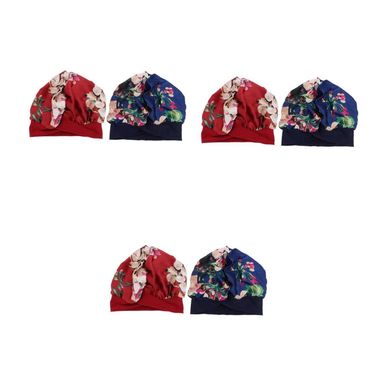 Healeved 6pezzi Cappello Turbante Elastico Ampio Per Donna Cappello Da Notte Traspirante e Multifunzionale Sintetica