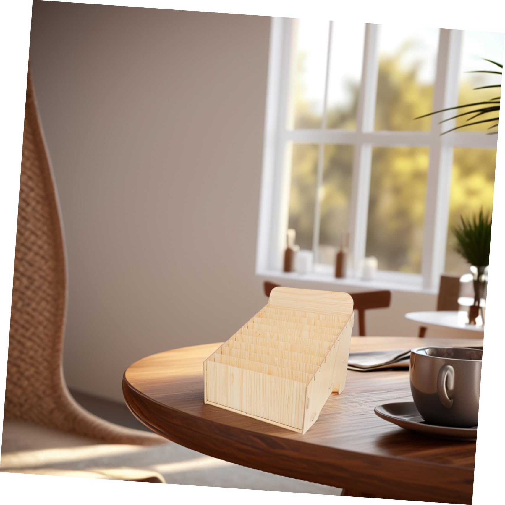 SHINEOFI Holz Briefablagebox mit Mehreren Fächern zur Belegsortierung