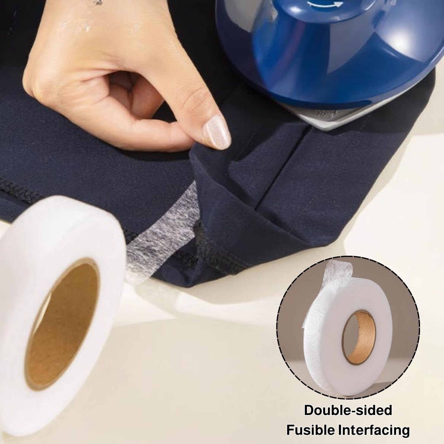 Bande Thermocollante Ourlet Extra Large 4 Cm X 64 M – Ourlets Sans Couture Ultra Résistants Pour Rideaux, Jeans, Pantalons & Vêtements – Lavable En Machine