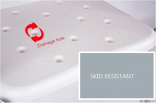 Miniatura 5 de Banco de baño, taburete de ducha resistente de aluminio de longitud ajustable, asiento de baño adecuado para bañeras con un ancho de apertura de 23