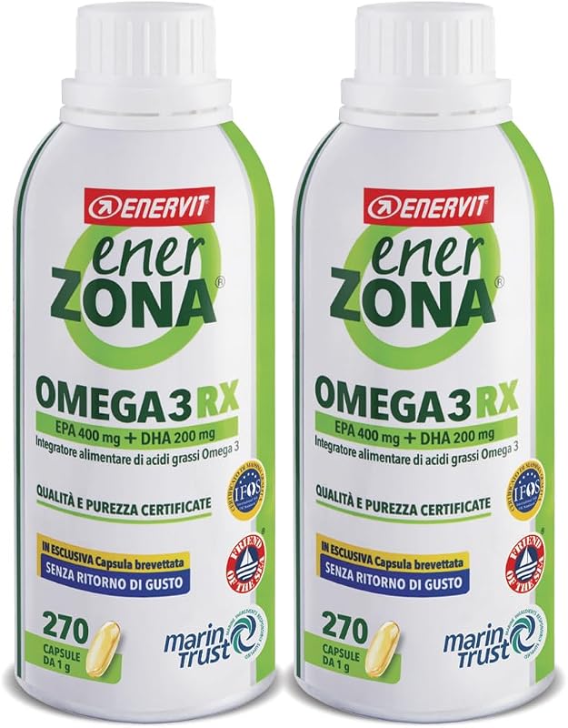 Enervit Enerzona Omega 3 RX 270 Capsule da 1g, 2 Confezioni