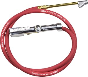 Milton 501 Hi-Pressure Inflator Gauge with 5-Feet Hose