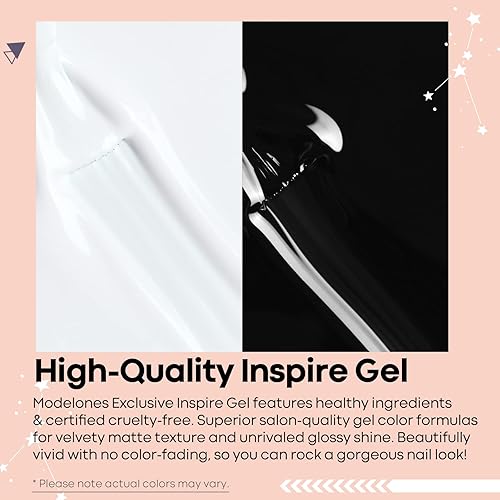 Miniatura 2 de modelones Kit de 2 esmaltes de uñas de gel y capa superior de gel mate de 0.5 fl oz cada uno