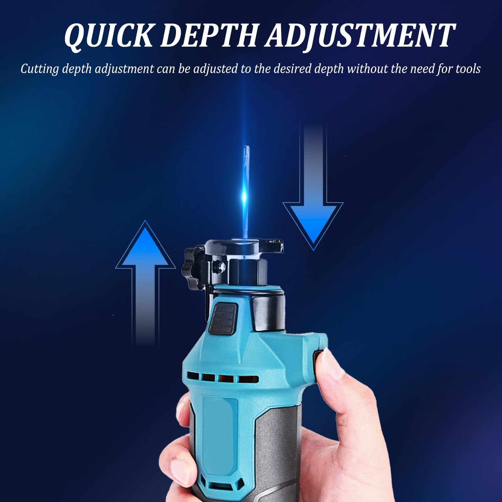 Akku Rotationsschneider Kompatibel mit Makita 18V Batterie, Trockenbau Ausschnittwerkzeug,Akku-Rotationsschneider 18 V zum Schneiden von Holz, Trockenbauwänden, Gipskartonplatten und Holz (ohne Akku)