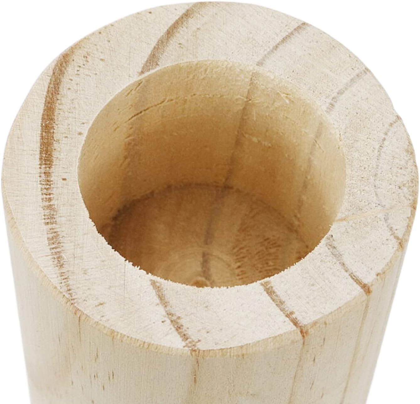 4Pcs Cylinder Wood Bed Risers Furniture Risers Wooden Solid Original Color for DIY Painting Sofa Couch Chair Table Increase Legs Inner Dia.1.69",Increase Height 3.94" Inches