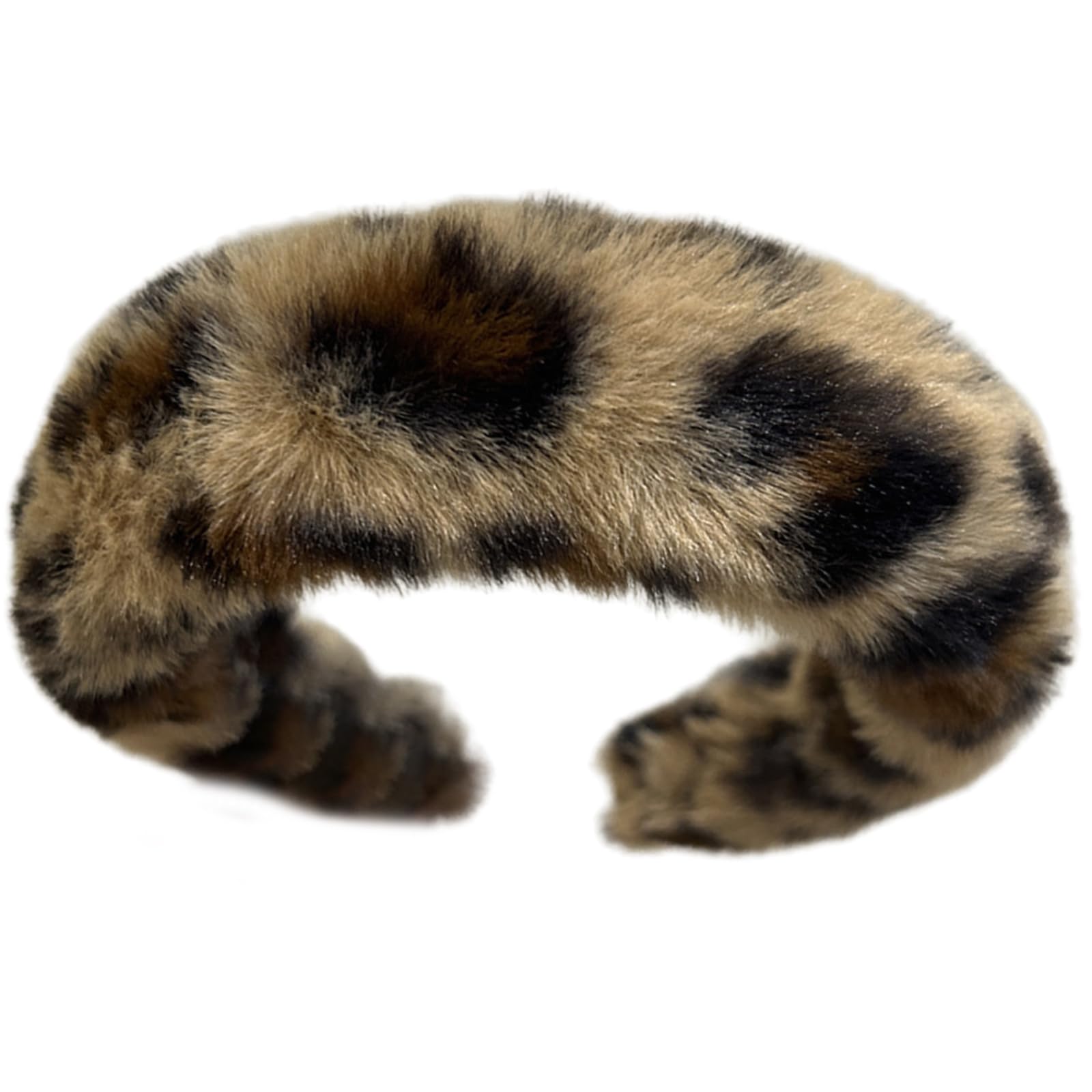 Fentency Leopards Print Plush Headbands Soft Comfortable Hair Hoop Women Headdress for Women and Girls