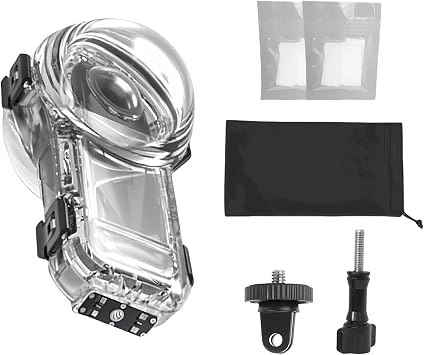 Insta 360 X5 Invisible Dive Case, Quick Release Mount Splash Prevention Housing Waterproof Up to 60M 197ft Underwater Dive Protective Shell for Insta360 X5 with Bracket Accessories