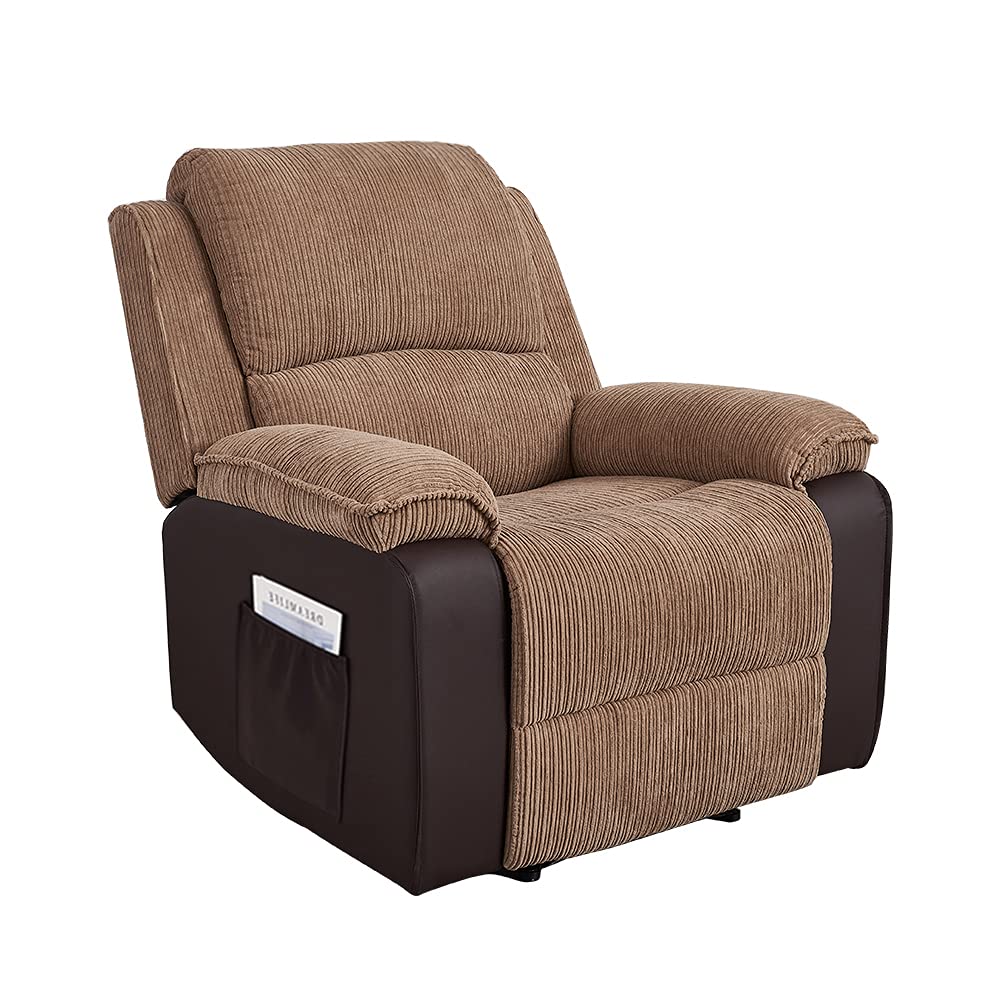 Buy Jumbo Cord Fabric Single Sofa Manual Recliner Armchair Lounge Sofa