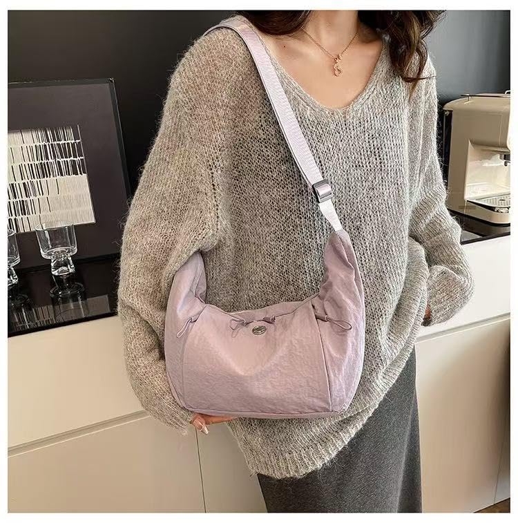 Image of Haneulbit Small Crossbody Bag for Women, Waterproof Nylon Purse with Adjustable Strap, Lightweight Shoulder Bag