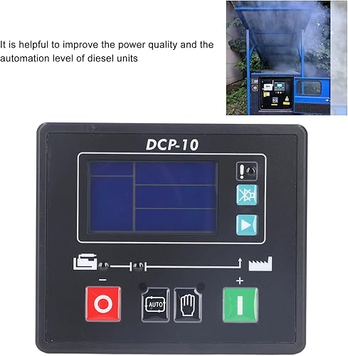 Miniatura 9 de ciciglow Controlador de grupo electrógeno, DCP-10 Módulo de control automático de arranque automático Pantalla LCD Conjunto de generador Módulo de