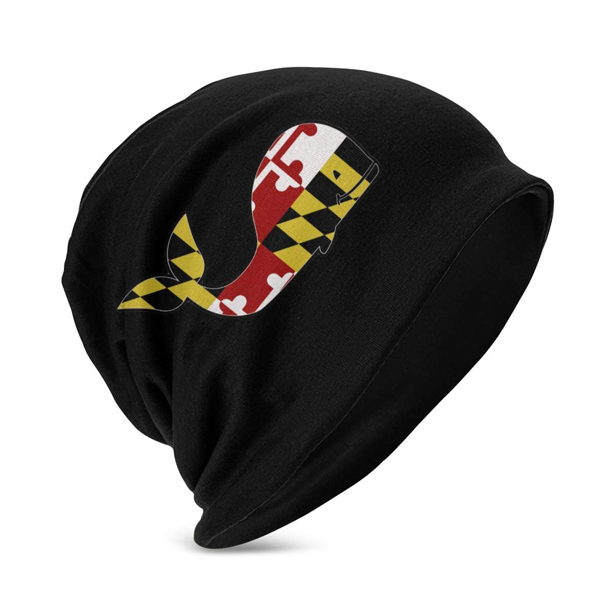 XIKEWL Kids Beanie Hat Maryland Flag Whale Keep Winter Warm Skull Caps for Boys Girls Black
