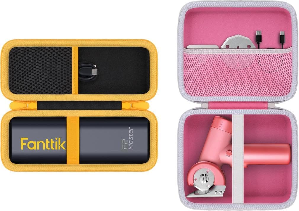 Aenllosi for Fanttik F2 Master Mini Cordless Rotary Tool Kit Hard Case, Rotary Tool Organizer +Fanttik C8 Nano Easyswap Electric Scissors Hard Case, Cordless Electric Scissors Organizer, Pink
