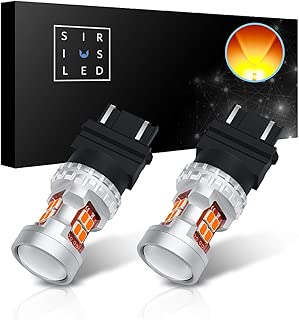 SiriusLED Compact 3157 Orange Yellow LED for Car Turn Signal Light Bulb Full aluminum alloy body small size Pack of 2 - coolthings.us
