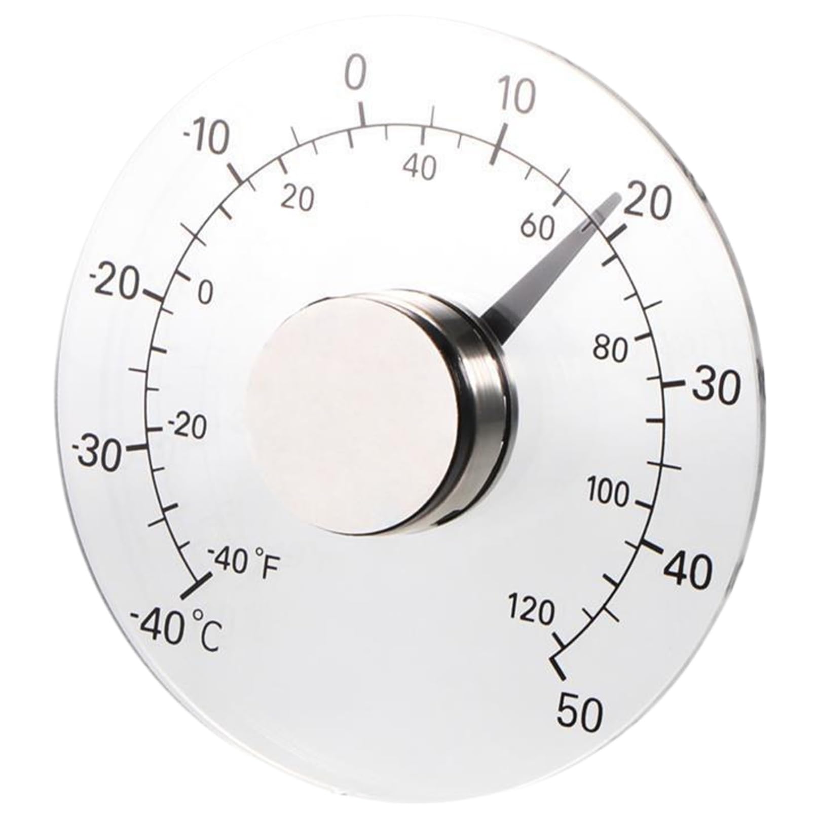 Outdoor Thermometer 4.2 Inch Stick on Transparent Waterproof Self Adhesive Window Thermometer