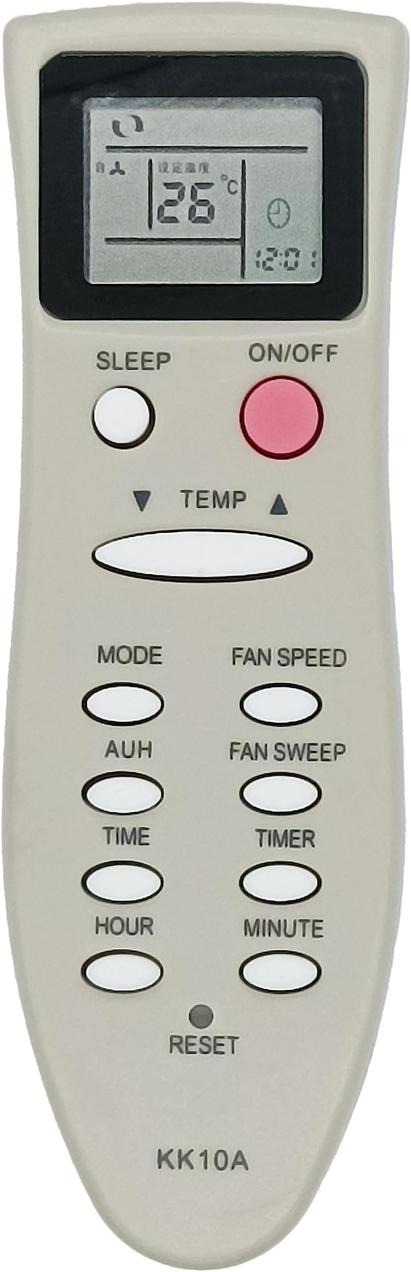 wellclimaKK10A Remote Control for Air Conditioner and Heat Pump, Also Replaces KK10A-C3, KK10A-C12 Compatible with Climapiù, Hokkaido, Max, Voltas, Changhong Air Conditioner