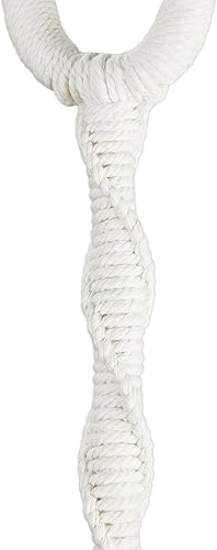 Miniatura 4 de OwnGrown Juego de cestas colgantes: 4 perchas de macramé de 37.5 pulgadas de largo - Soporte de macramé de algodón para macetas colgantes de 3 a 7.8