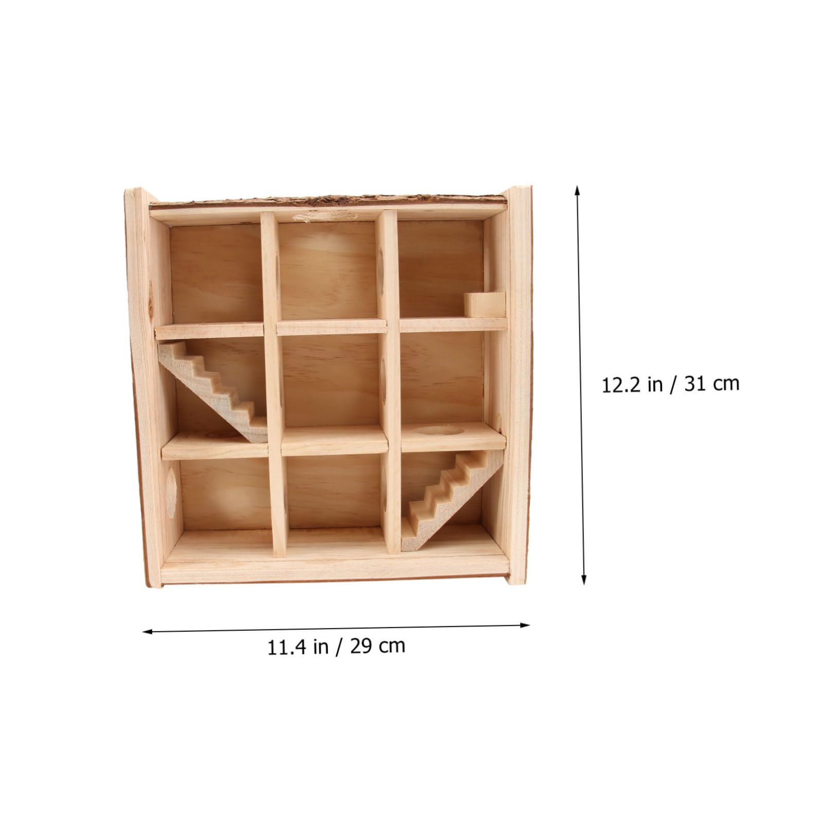 FOMIYES Laberinto de Madera para Hámster, Juguete de Entrenamiento | Diseño de Mini Espacio, Resistencia al Desgarro y Mordida, Agujero Circular y Arco Anular