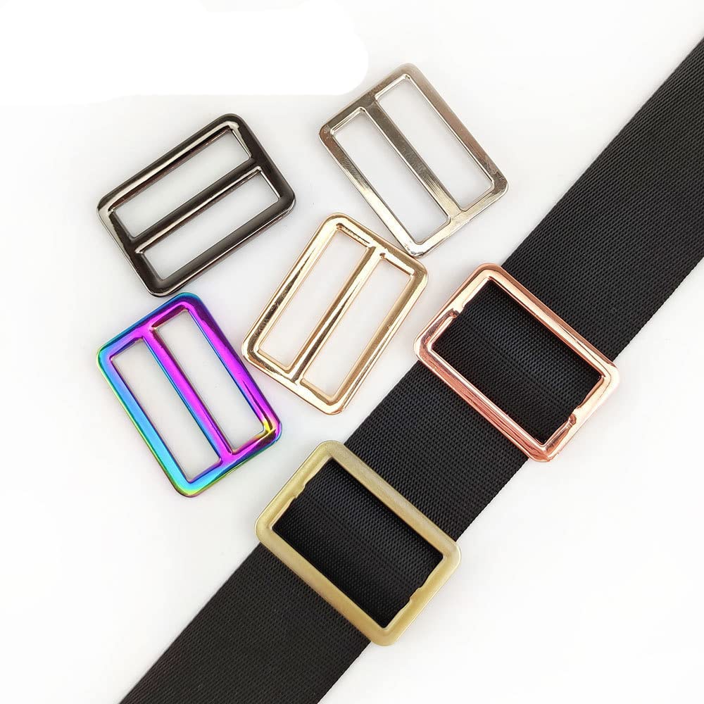 20 Fibbie Regolabili In Metallo Per Cinture, Borse E Zaini - Argento 32x16mm - Foto 3