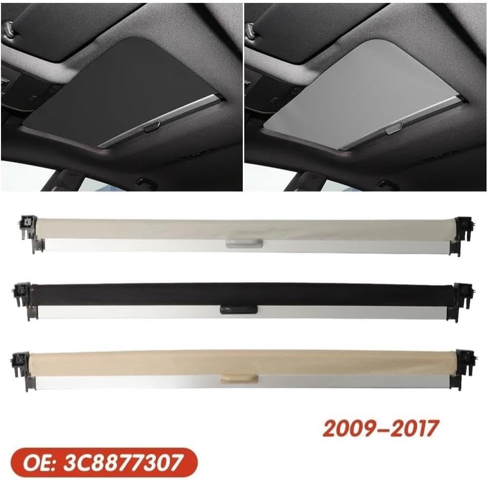 Car Sun Visor Car Awning Cover Car Panorama Sunroof Sunshade Curtain Cover Assembly 3C8877307 for VW CC 2012-2017 for Passat CC 2009-2017