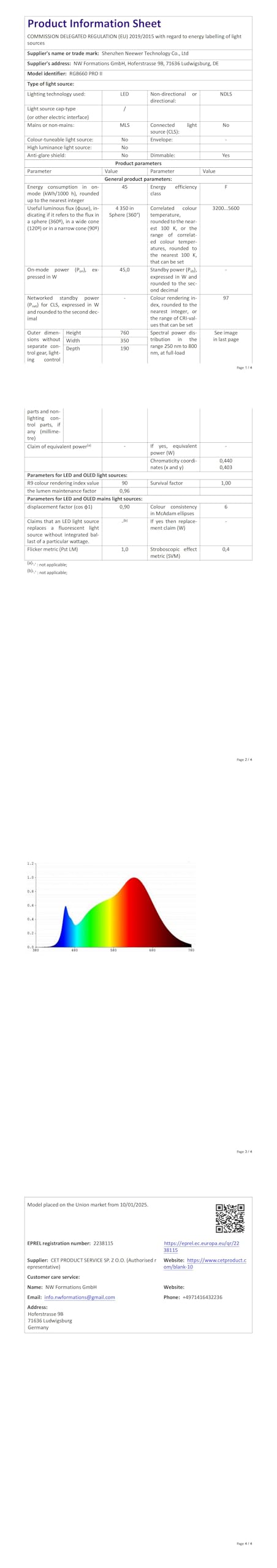 NEEWER Luce video da studio a LED RGB aggiornata con supporto per treppiede, controllo app 50 W 7000 Lx CRI97+ 3200-5600 K dimmerabile pannello kit di illuminazione per lo streaming di giochi e