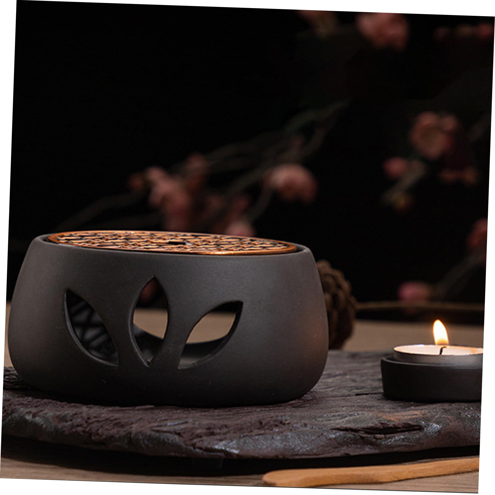 Calentador de Tetera Japonés de Cerámica para Té, Base Elegante
