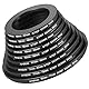Andoer Filterring-Adapter, 18-teiliges Kameraobjektivfilter-Metall-Adapter-Ring-Set (9-teiliges Step-Up-Set und 9-teiliges Step-Down-Ring-Set)