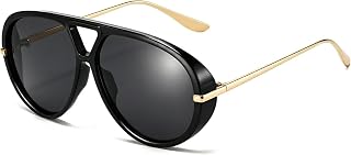 Trendy Gold Oversized Aviator Sunglasses for Women Men 70s Style | 2026 Metal Aviators,Retro Big Round Sunglasses,70s Vintage Shield Shades,Designer,Vacation Travel Beach Outfits Must Haves