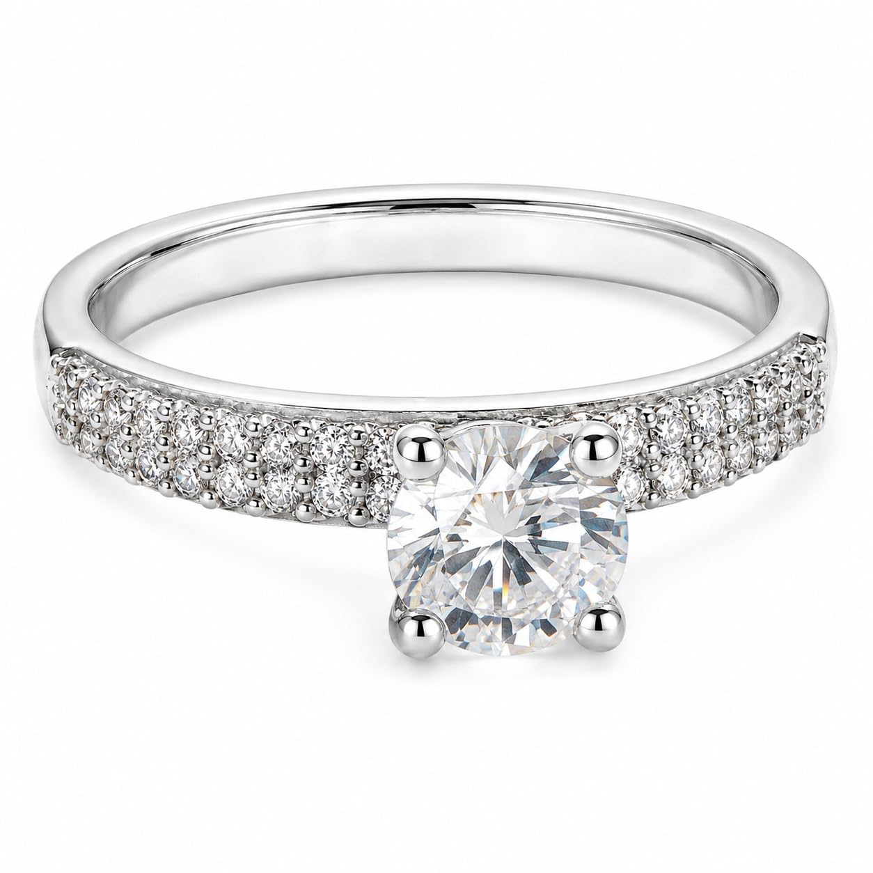 Stylish Statement rings 925 sterling Solitaire ring with adjustable band engagement finger jewelry gift for women, girls-image-46