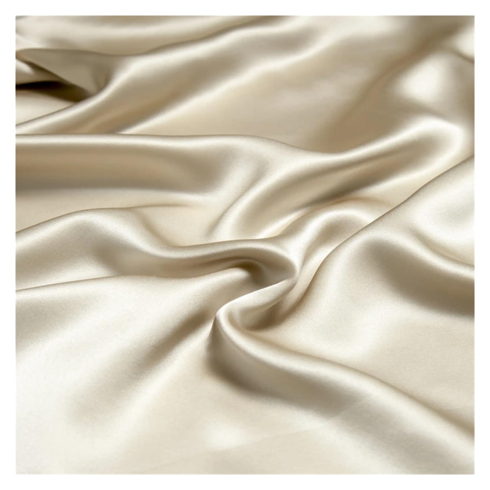 Silk Pillowcase Silk Pillowcase Comfortable Bedding Sleeping Pillowcover Solid Color Envelope Pillow Case(Shallow Khaki,50x80cm 2pcs)